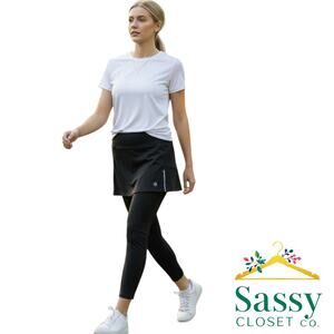 Athleta Skort + Cropped Pants Set Black XLT GUC